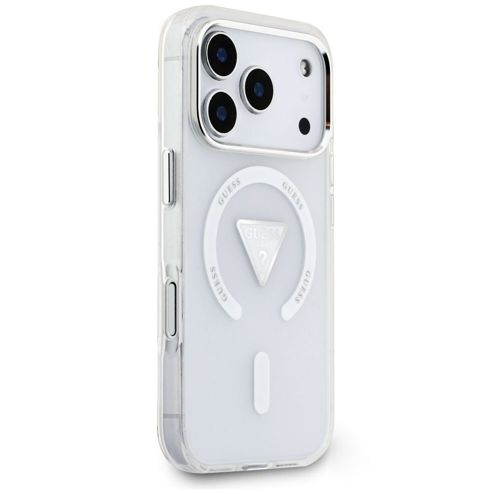 Калъф MagSafe за Apple iPhone 18 Pro Max / 17 Pro Max, Guess, IML Gradient Triangle Logo, прозрачен