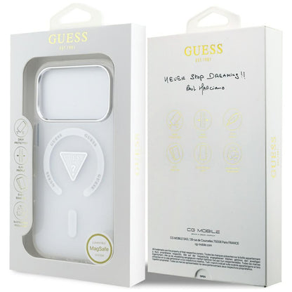 Калъф MagSafe за Apple iPhone 18 Pro Max / 17 Pro Max, Guess, IML Gradient Triangle Logo, прозрачен