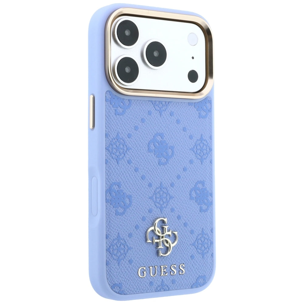 MagSafe Case for Apple iPhone 18 Pro Max / 17 Pro Max, Guess, Peony 4G Small Logo, Blue