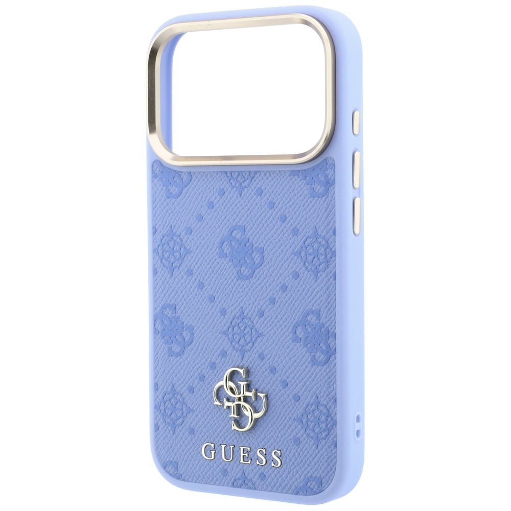 MagSafe Case for Apple iPhone 18 Pro Max / 17 Pro Max, Guess, Peony 4G Small Logo, Blue