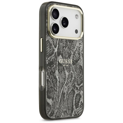 MagSafe Case for Apple iPhone 18 Pro Max / 17 Pro Max, Guess, Python Pattern, Black