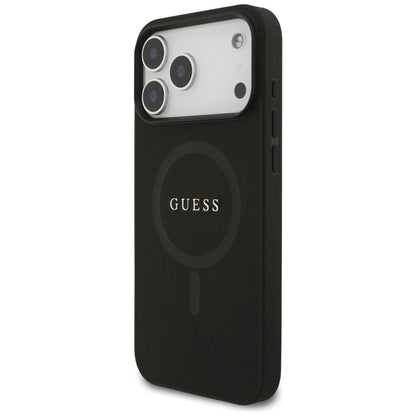 Калъф MagSafe за Apple iPhone 18 Pro Max / 17 Pro Max, Guess, Saffiano, Черен
