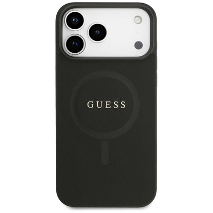 Калъф MagSafe за Apple iPhone 18 Pro Max / 17 Pro Max, Guess, Saffiano, Черен