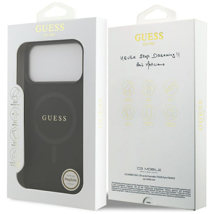 Калъф MagSafe за Apple iPhone 18 Pro Max / 17 Pro Max, Guess, Saffiano, Черен
