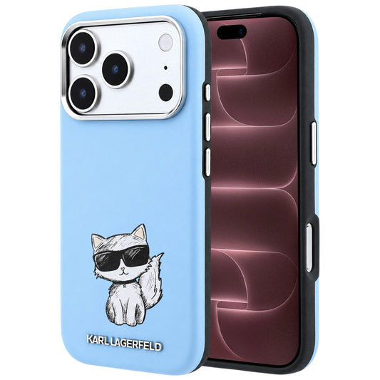 Калъф MagSafe за Apple iPhone 18 Pro Max / 17 Pro Max, Karl Lagerfeld, Choupette Sketch, Bleu