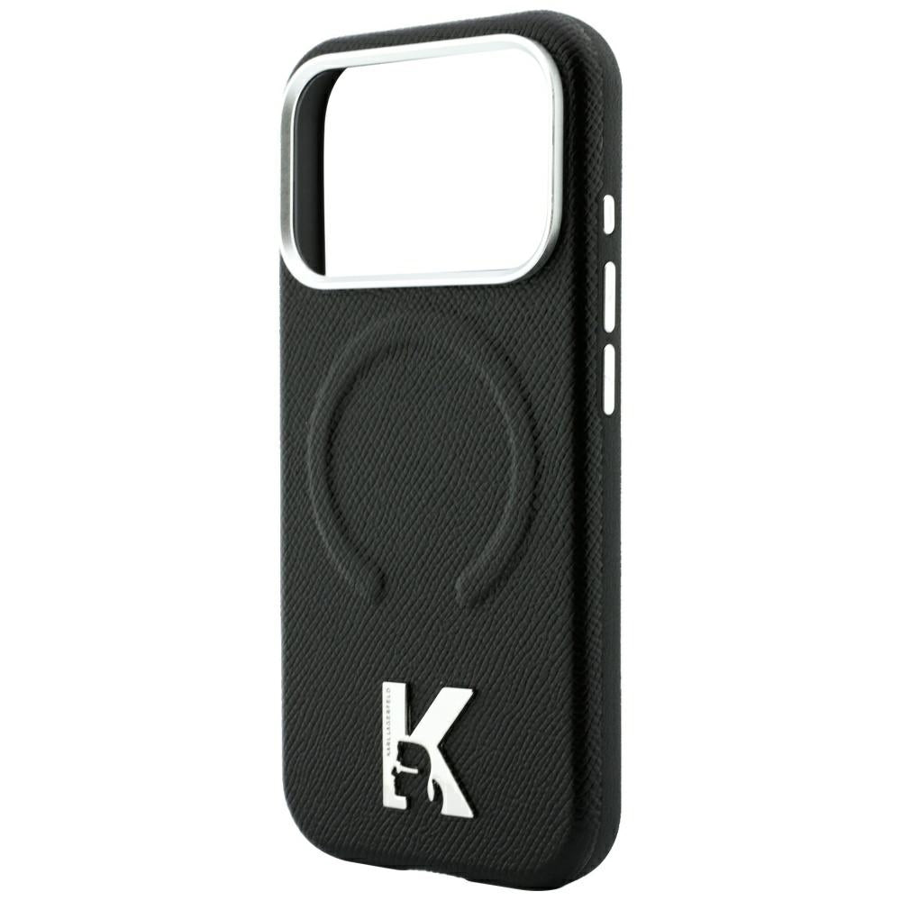 Калъф MagSafe за Apple iPhone 18 Pro Max / 17 Pro Max, Karl Lagerfeld, Grained Embossed Ring, черен