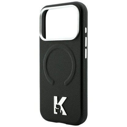 Калъф MagSafe за Apple iPhone 18 Pro Max / 17 Pro Max, Karl Lagerfeld, Grained Embossed Ring, черен