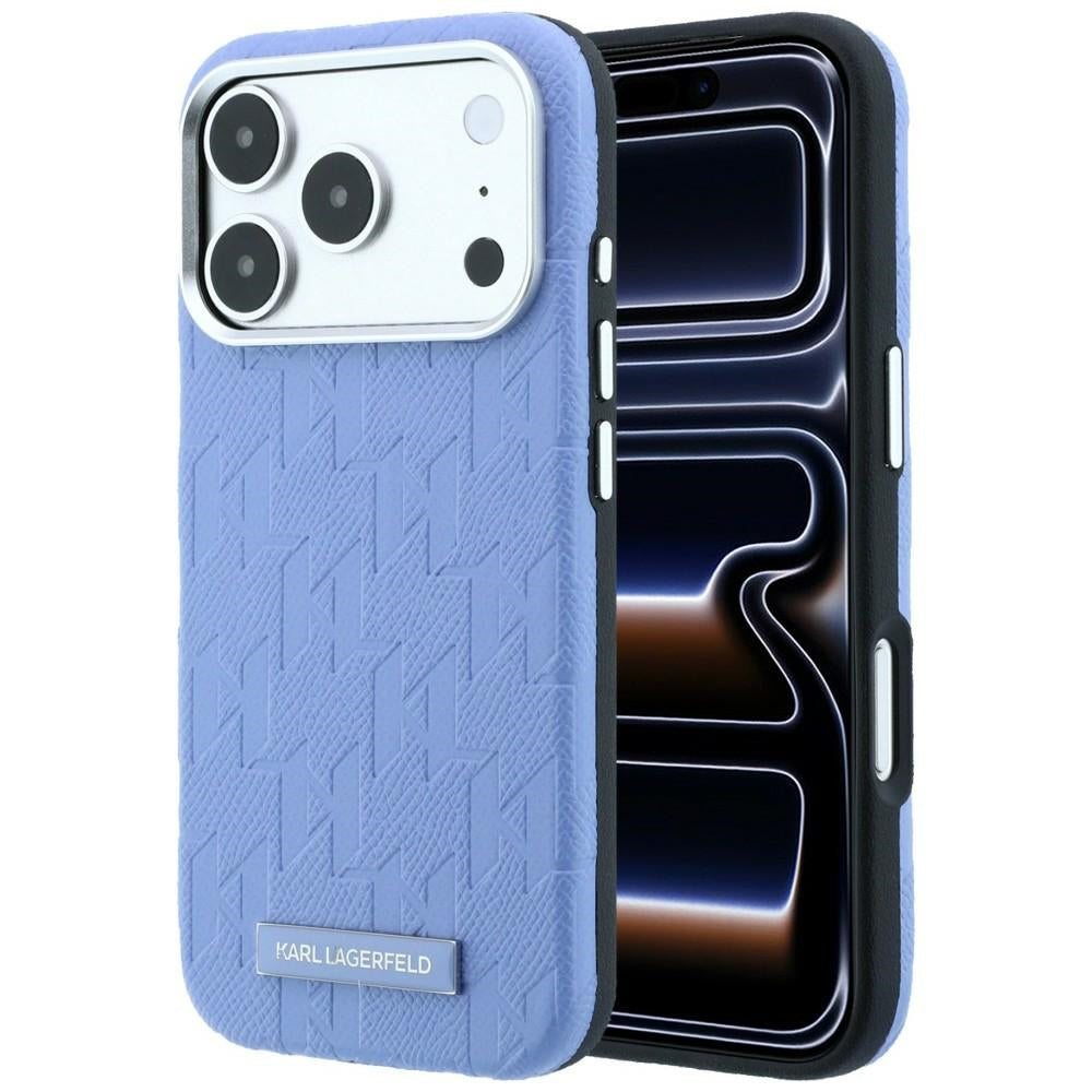 Калъф MagSafe за Apple iPhone 18 Pro Max / 17 Pro Max, Karl Lagerfeld, Grained Mono Resin Logo, Bleu