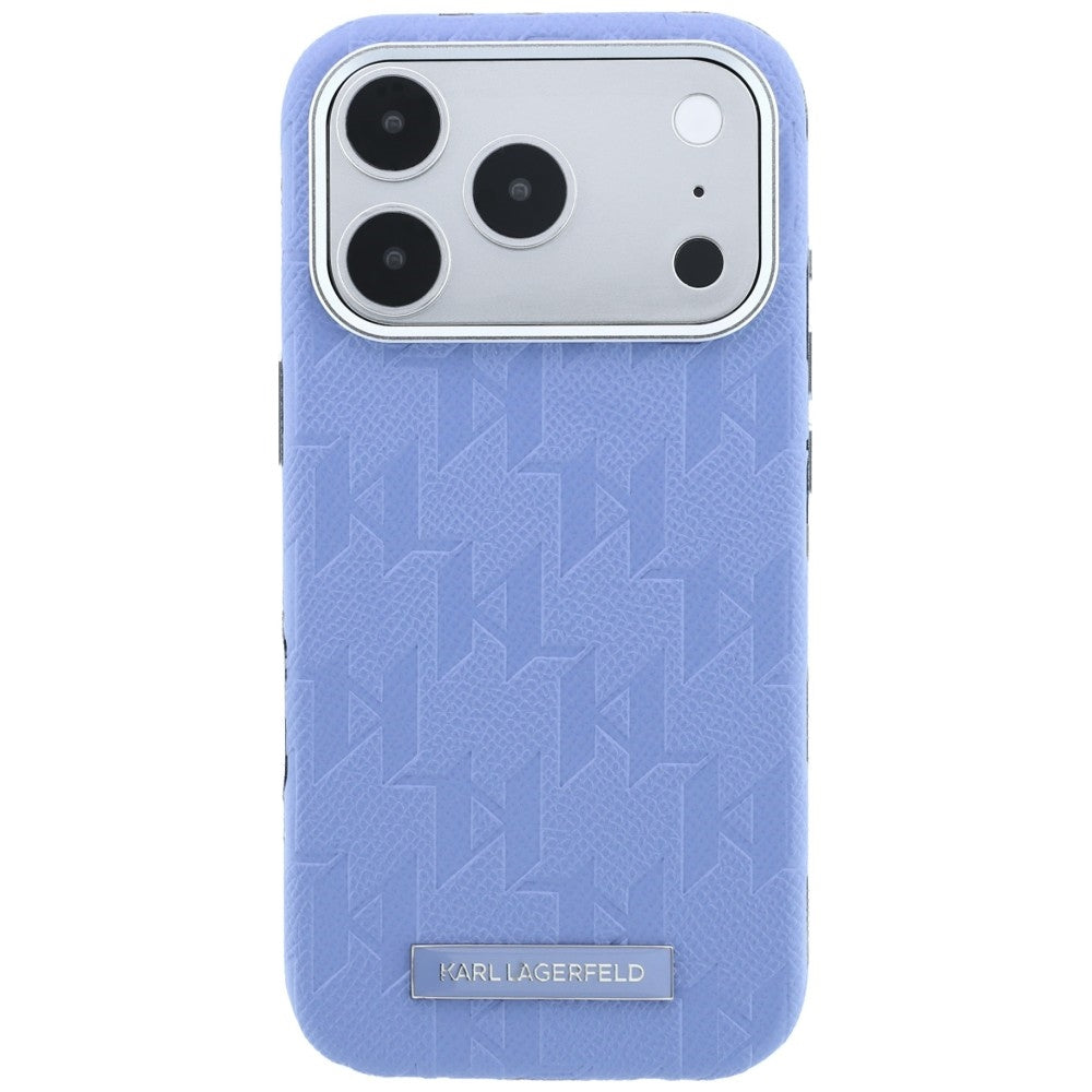 Калъф MagSafe за Apple iPhone 18 Pro Max / 17 Pro Max, Karl Lagerfeld, Grained Mono Resin Logo, Bleu
