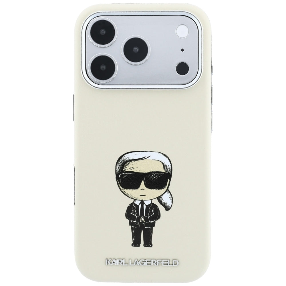 Калъф MagSafe за Apple iPhone 18 Pro Max / 17 Pro Max, Karl Lagerfeld, Ikonik Sketch, Бежов