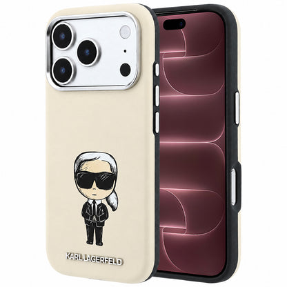 Калъф MagSafe за Apple iPhone 18 Pro Max / 17 Pro Max, Karl Lagerfeld, Ikonik Sketch, Бежов