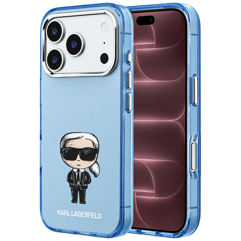 Калъф MagSafe за Apple iPhone 18 Pro Max / 17 Pro Max, Karl Lagerfeld, IML Ikonik Sketch Print, Bleu