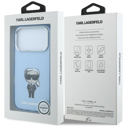 Калъф MagSafe за Apple iPhone 18 Pro Max / 17 Pro Max, Karl Lagerfeld, IML Ikonik Sketch Print, Bleu