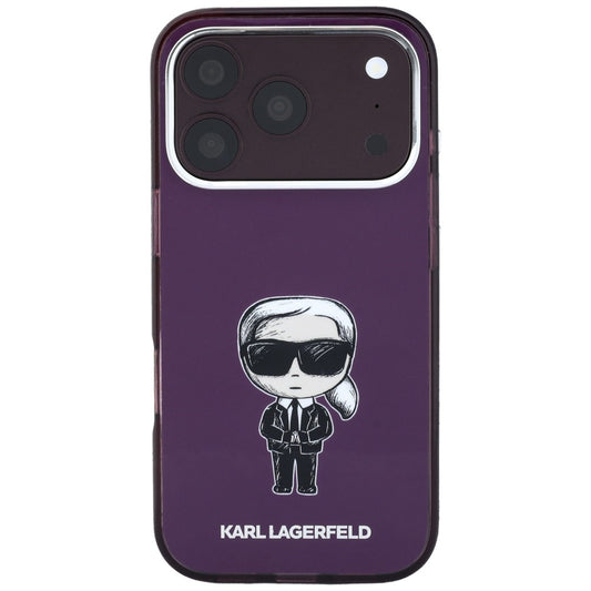 Калъф MagSafe за Apple iPhone 18 Pro Max / 17 Pro Max, Karl Lagerfeld, IML Ikonik Sketch Print, Бордо