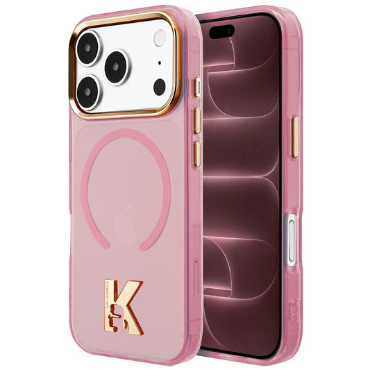 Калъф MagSafe за Apple iPhone 18 Pro Max / 17 Pro Max, Karl Lagerfeld, IML Karl Head Logo, розов