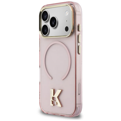 MagSafe Case for Apple iPhone 18 Pro Max / 17 Pro Max, Karl Lagerfeld, IML Karl Head Logo, Pink