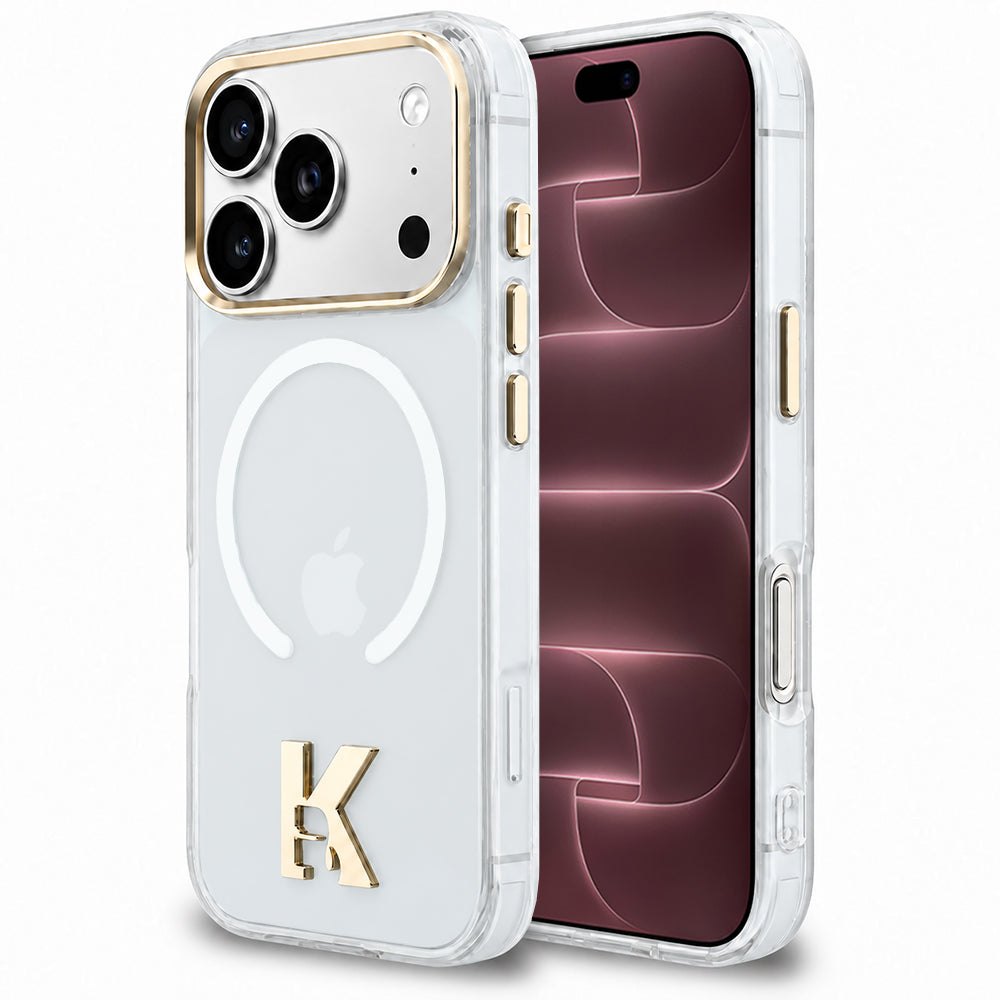 Калъф MagSafe за Apple iPhone 18 Pro Max / 17 Pro Max, Karl Lagerfeld, IML Karl Head Logo, прозрачен