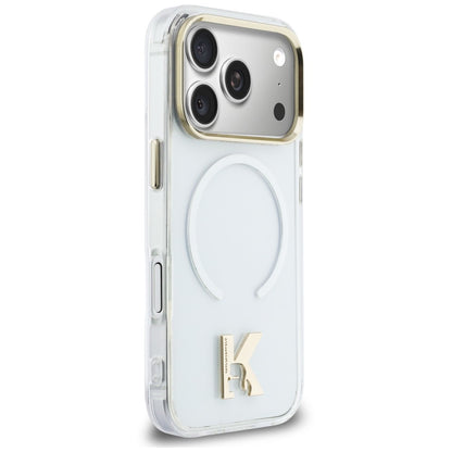 Калъф MagSafe за Apple iPhone 18 Pro Max / 17 Pro Max, Karl Lagerfeld, IML Karl Head Logo, прозрачен