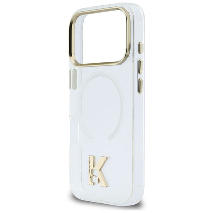 Калъф MagSafe за Apple iPhone 18 Pro Max / 17 Pro Max, Karl Lagerfeld, IML Karl Head Logo, прозрачен