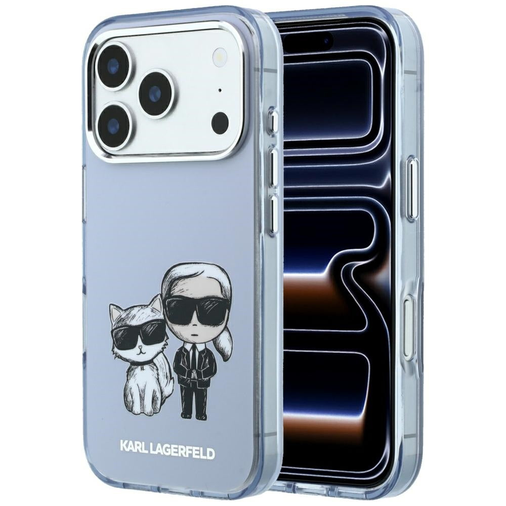 Калъф MagSafe за Apple iPhone 18 Pro Max / 17 Pro Max, Karl Lagerfeld, IML KC Bodies Sketch Print, Син