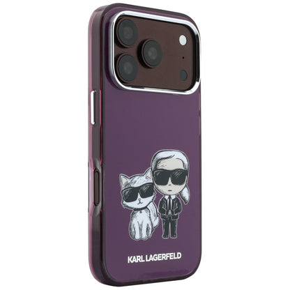 MagSafe Case for Apple iPhone 18 Pro Max / 17 Pro Max, Karl Lagerfeld, IML KC Bodies Sketch Print, Burgundy