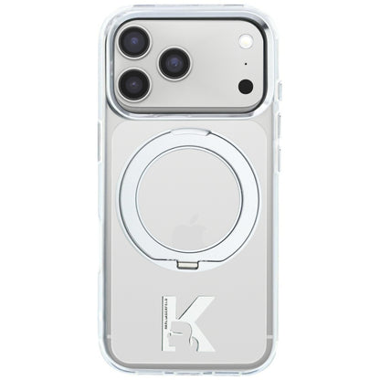 Калъф MagSafe за Apple iPhone 18 Pro Max / 17 Pro Max, Karl Lagerfeld, IML Ring Stand Kameo Metal, Прозрачен