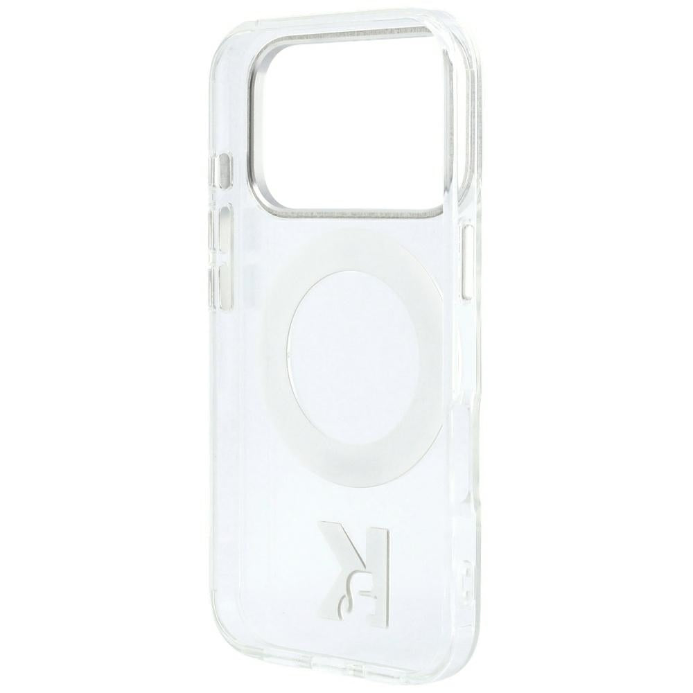 Калъф MagSafe за Apple iPhone 18 Pro Max / 17 Pro Max, Karl Lagerfeld, IML Ring Stand Kameo Metal, Прозрачен