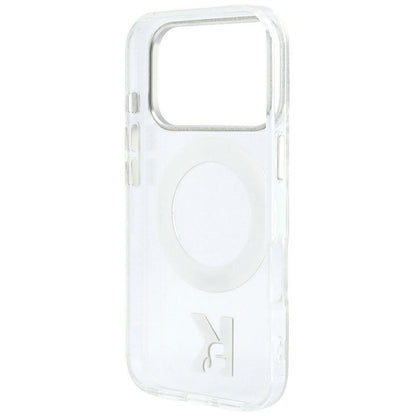 Калъф MagSafe за Apple iPhone 18 Pro Max / 17 Pro Max, Karl Lagerfeld, IML Ring Stand Kameo Metal, Прозрачен