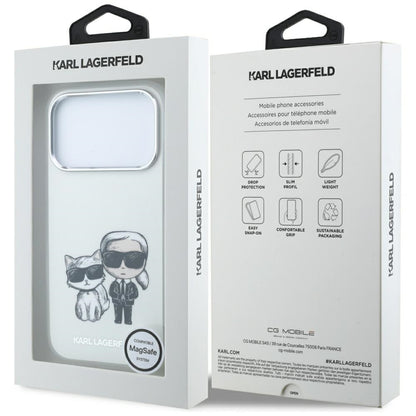 Калъф MagSafe за Apple iPhone 18 Pro Max / 17 Pro Max, Karl Lagerfeld, KC Bodies Sketch, Бежов