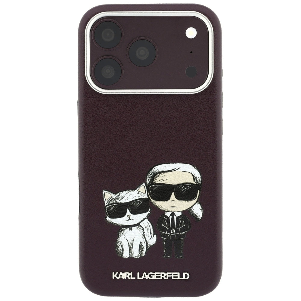 Калъф MagSafe за Apple iPhone 18 Pro Max / 17 Pro Max, Karl Lagerfeld, KC Bodies Sketch, Бордо