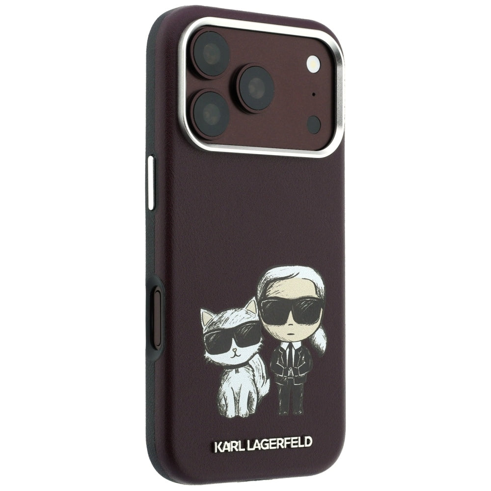 Калъф MagSafe за Apple iPhone 18 Pro Max / 17 Pro Max, Karl Lagerfeld, KC Bodies Sketch, Бордо