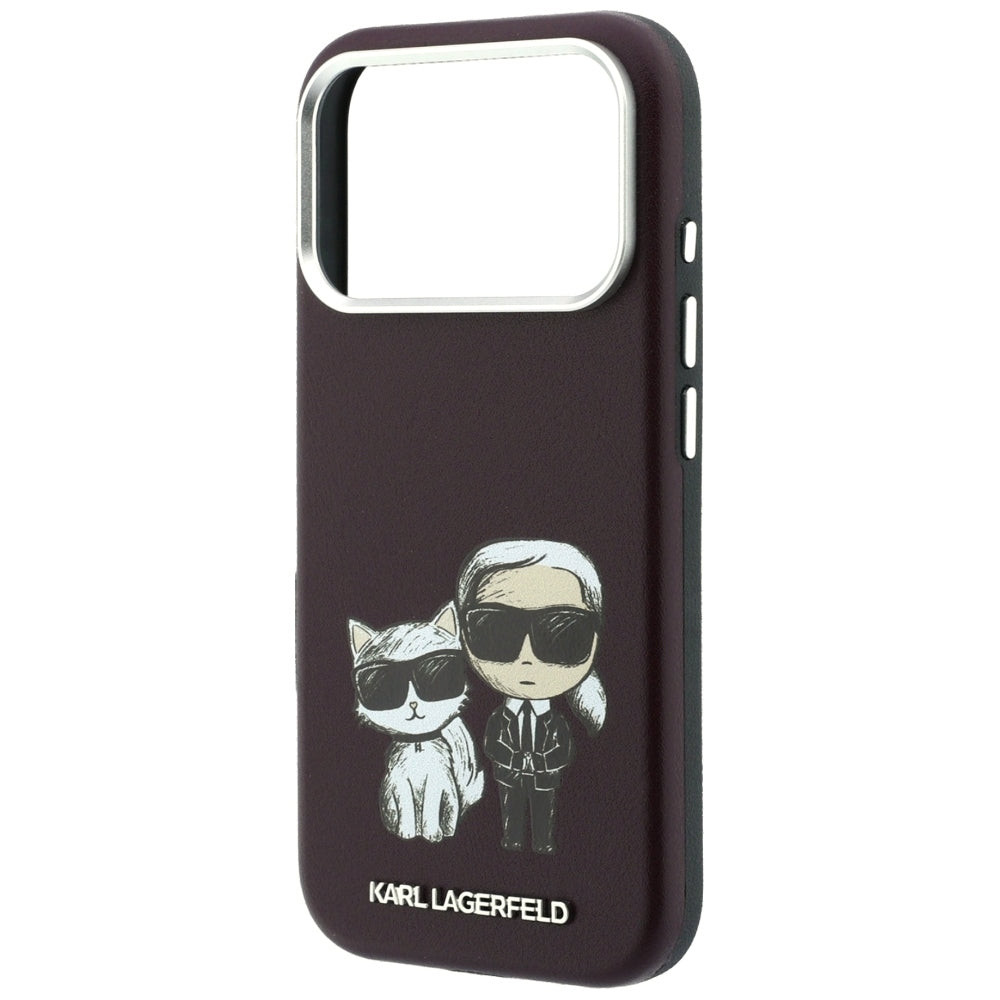 Калъф MagSafe за Apple iPhone 18 Pro Max / 17 Pro Max, Karl Lagerfeld, KC Bodies Sketch, Бордо