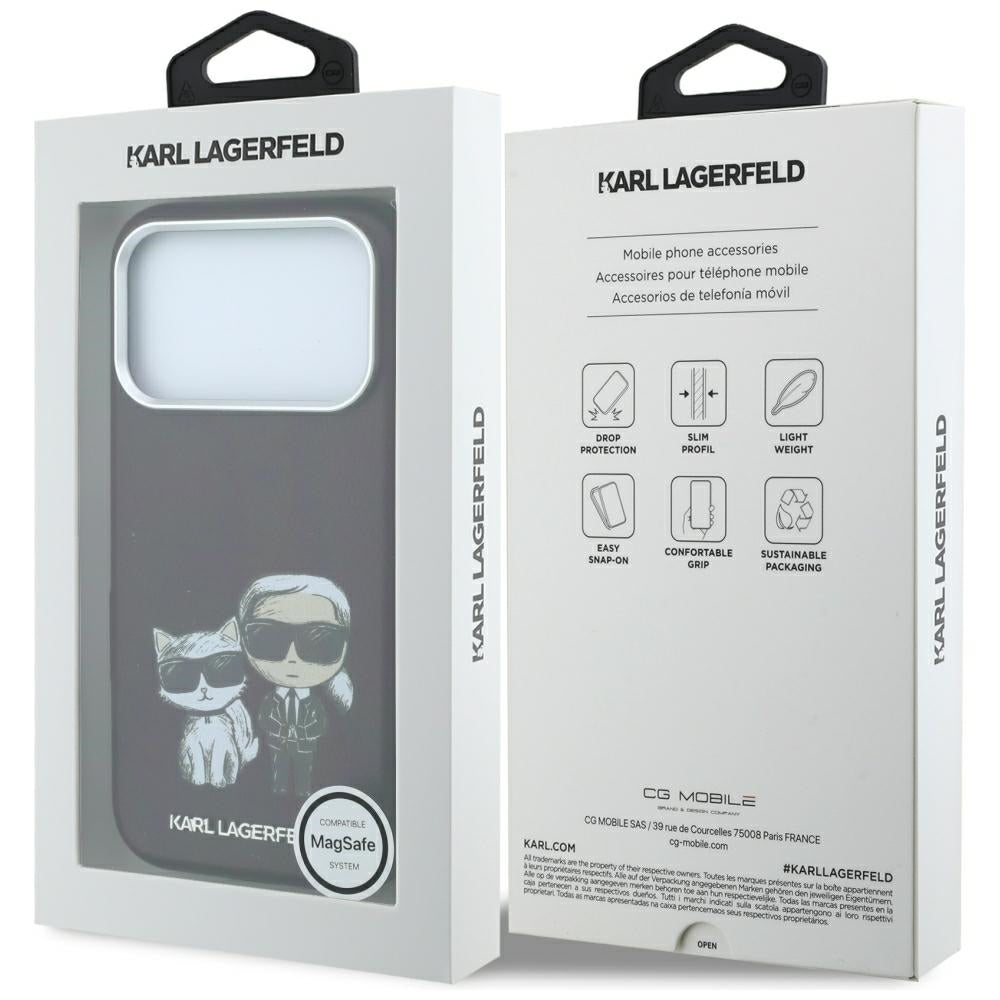 Калъф MagSafe за Apple iPhone 18 Pro Max / 17 Pro Max, Karl Lagerfeld, KC Bodies Sketch, Бордо