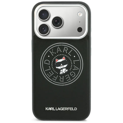 Калъф MagSafe за Apple iPhone 18 Pro Max / 17 Pro Max, Karl Lagerfeld, Point and Choupette Sketch, Черен