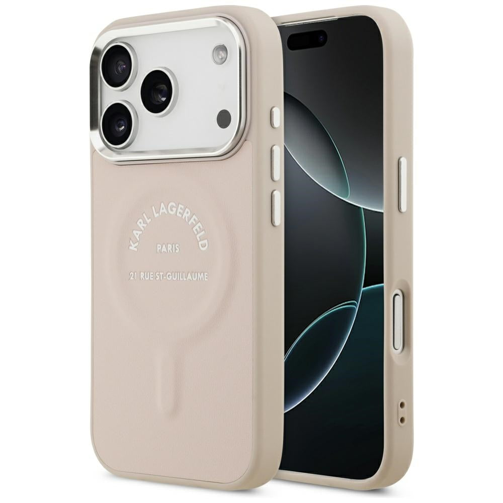 Калъф MagSafe за Apple iPhone 18 Pro Max / 17 Pro Max, Karl Lagerfeld, Ring Karl RSG Logo, Розов