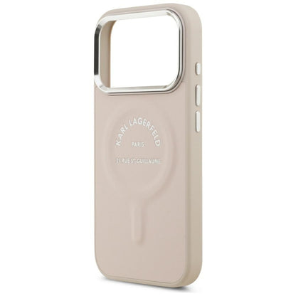 Калъф MagSafe за Apple iPhone 18 Pro Max / 17 Pro Max, Karl Lagerfeld, Ring Karl RSG Logo, Розов