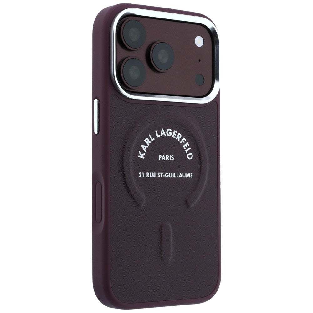 Калъф MagSafe за Apple iPhone 18 Pro Max / 17 Pro Max, Karl Lagerfeld, Ring Karl RSG Logo, Бордо