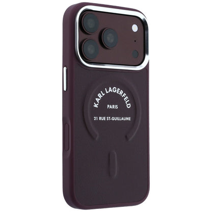 Калъф MagSafe за Apple iPhone 18 Pro Max / 17 Pro Max, Karl Lagerfeld, Ring Karl RSG Logo, Бордо