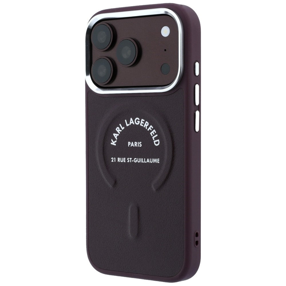Калъф MagSafe за Apple iPhone 18 Pro Max / 17 Pro Max, Karl Lagerfeld, Ring Karl RSG Logo, Бордо