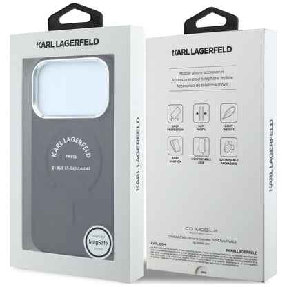Калъф MagSafe за Apple iPhone 18 Pro Max / 17 Pro Max, Karl Lagerfeld, Ring Karl RSG Logo, Бордо
