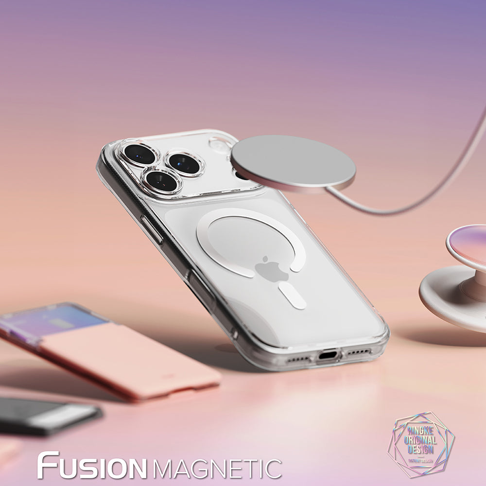 Калъф MagSafe за Apple iPhone 18 Pro Max / 17 Pro Max, Ringke, Fusion, матов прозрачен
