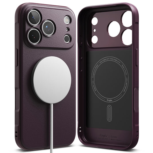 Калъф MagSafe за Apple iPhone 18 Pro Max / 17 Pro Max, Ringke, Onyx, тъмночервен бордо