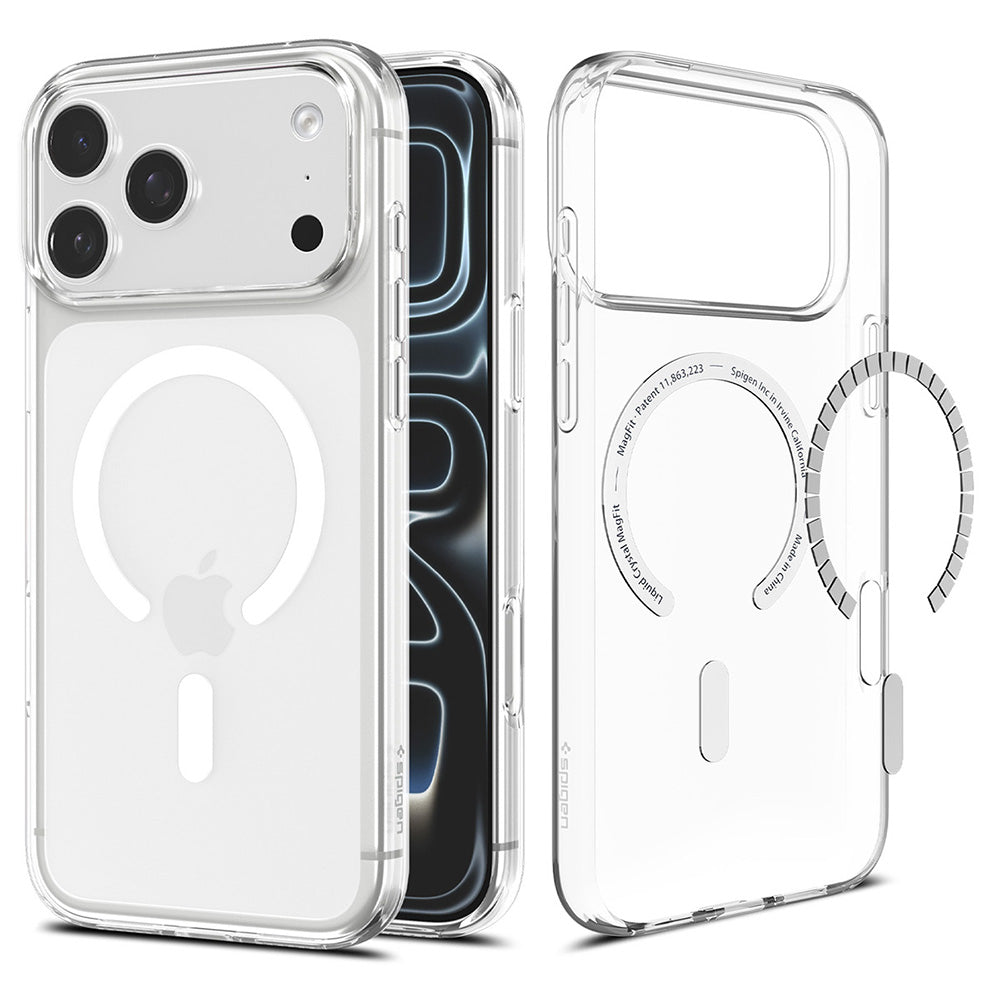 Калъф MagSafe за Apple iPhone 18 Pro Max / 17 Pro Max, Spigen, Liquid Crystal, Прозрачен бял ACS12143