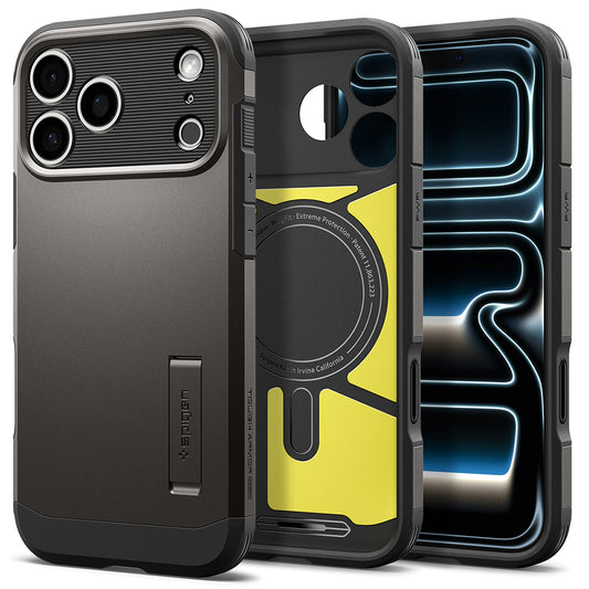 Калъф MagSafe за Apple iPhone 18 Pro Max / 17 Pro Max, Spigen, Tough Armor T, Сив ACS12137