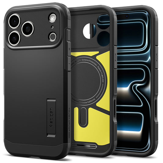 Калъф MagSafe за Apple iPhone 18 Pro Max / 17 Pro Max, Spigen, Tough Armor T, Черен ACS12136