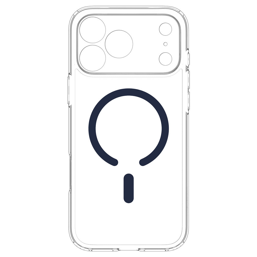 Калъф MagSafe за Apple iPhone 18 Pro Max / 17 Pro Max, Spigen, Ultra Hybrid, Прозрачен Тъмносин ACS12121