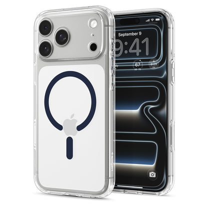 Калъф MagSafe за Apple iPhone 18 Pro Max / 17 Pro Max, Spigen, Ultra Hybrid, Прозрачен Тъмносин ACS12121