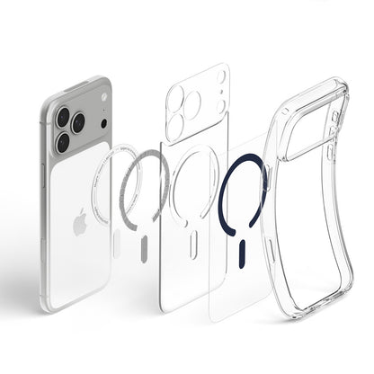 Калъф MagSafe за Apple iPhone 18 Pro Max / 17 Pro Max, Spigen, Ultra Hybrid, Прозрачен Тъмносин ACS12121