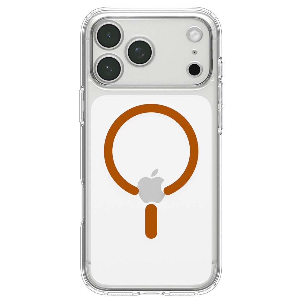 Калъф MagSafe за Apple iPhone 18 Pro Max / 17 Pro Max, Spigen, Ultra Hybrid, Прозрачен Оранжев ACS12122