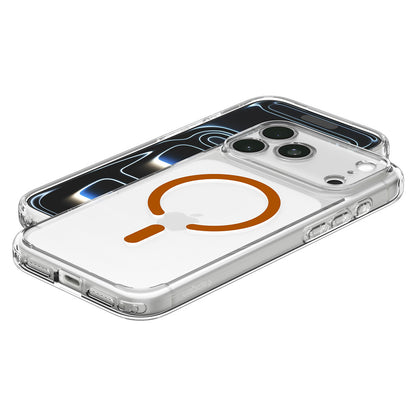 Калъф MagSafe за Apple iPhone 18 Pro Max / 17 Pro Max, Spigen, Ultra Hybrid, Прозрачен Оранжев ACS12122